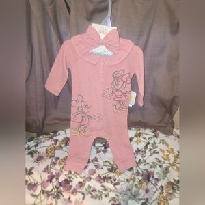Disney Pink Footies One Piece